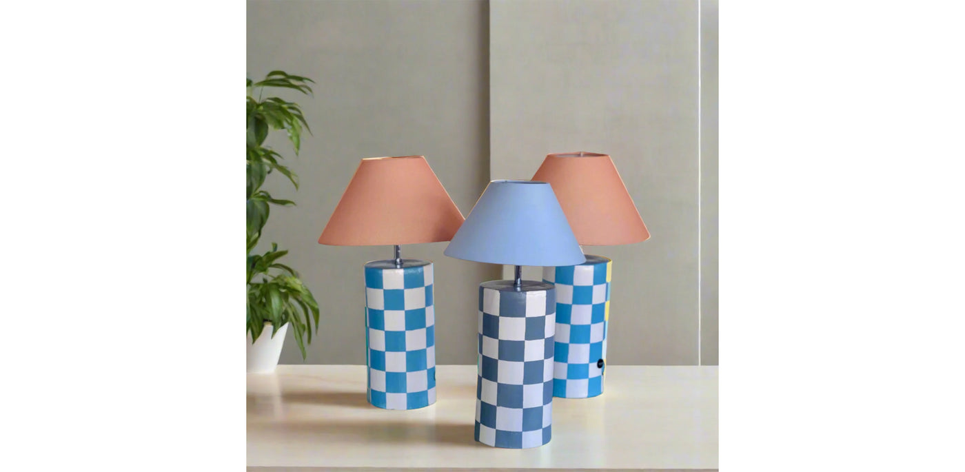 The Organic Checkered Lamp