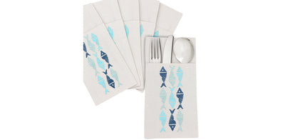 Flowing Fish Cutlery Sleeves Set