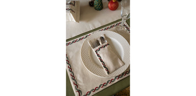 Christmas Garland Cutlery Sleeve Set