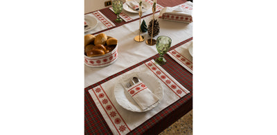 Snowfall Red Tissue Box Cover