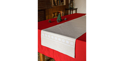 Snowfall White Table Runner