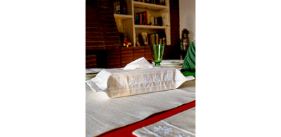 Snowfall White Tissue Box Cover