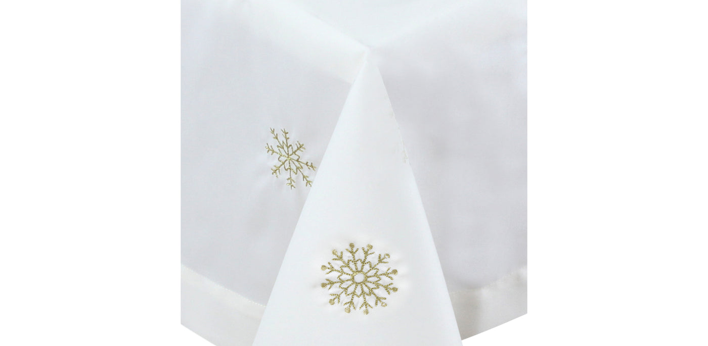 Snowflake White Tablecloth