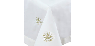 Snowflake White Tablecloth