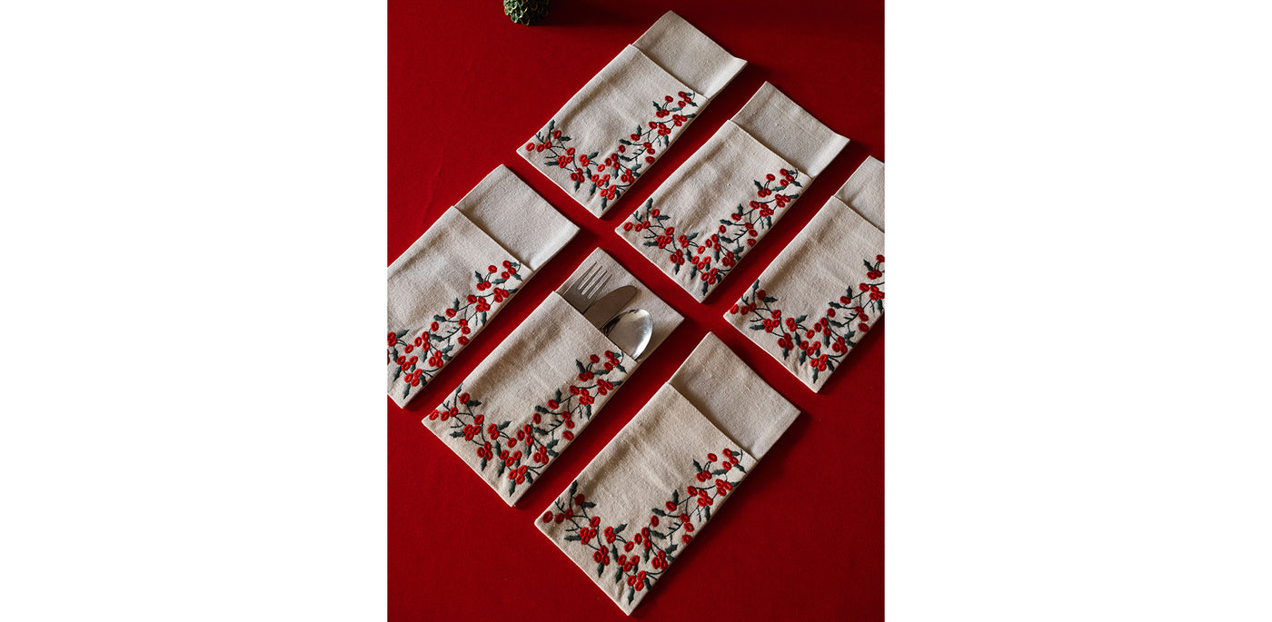 Berry Bliss Cutlery Sleeve Set