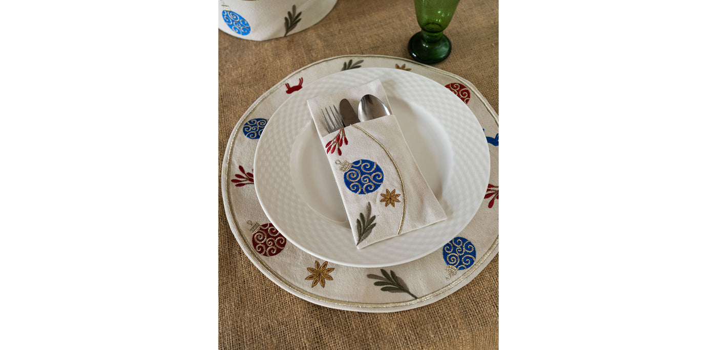 Festive Ornaments Placemat Set