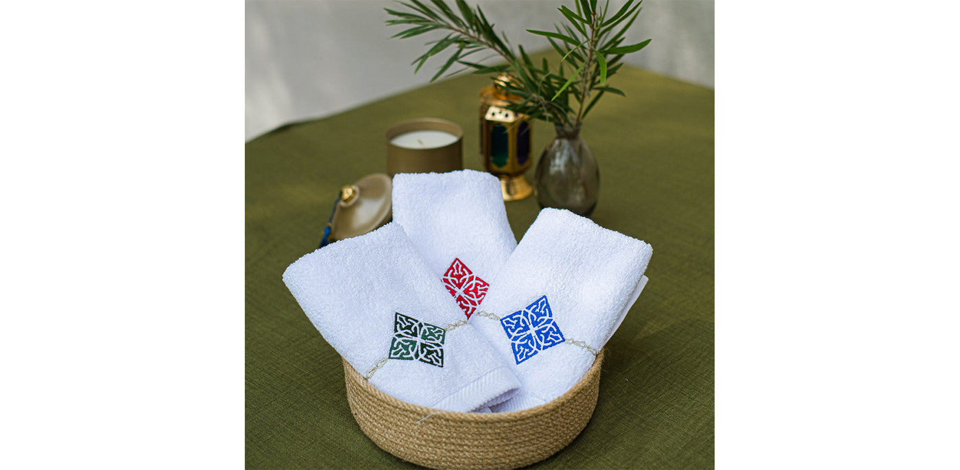 Turath Color Guest Towels Set