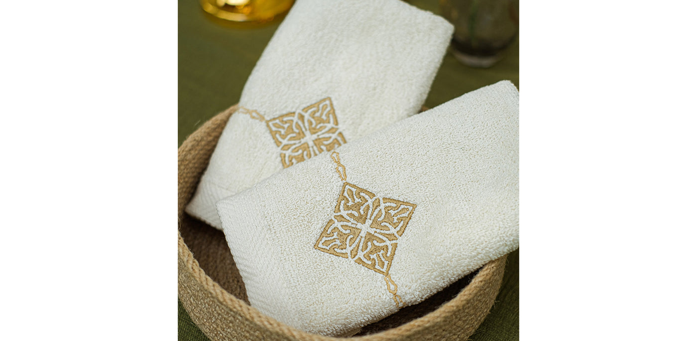 Turath Gold Guest Towels Set