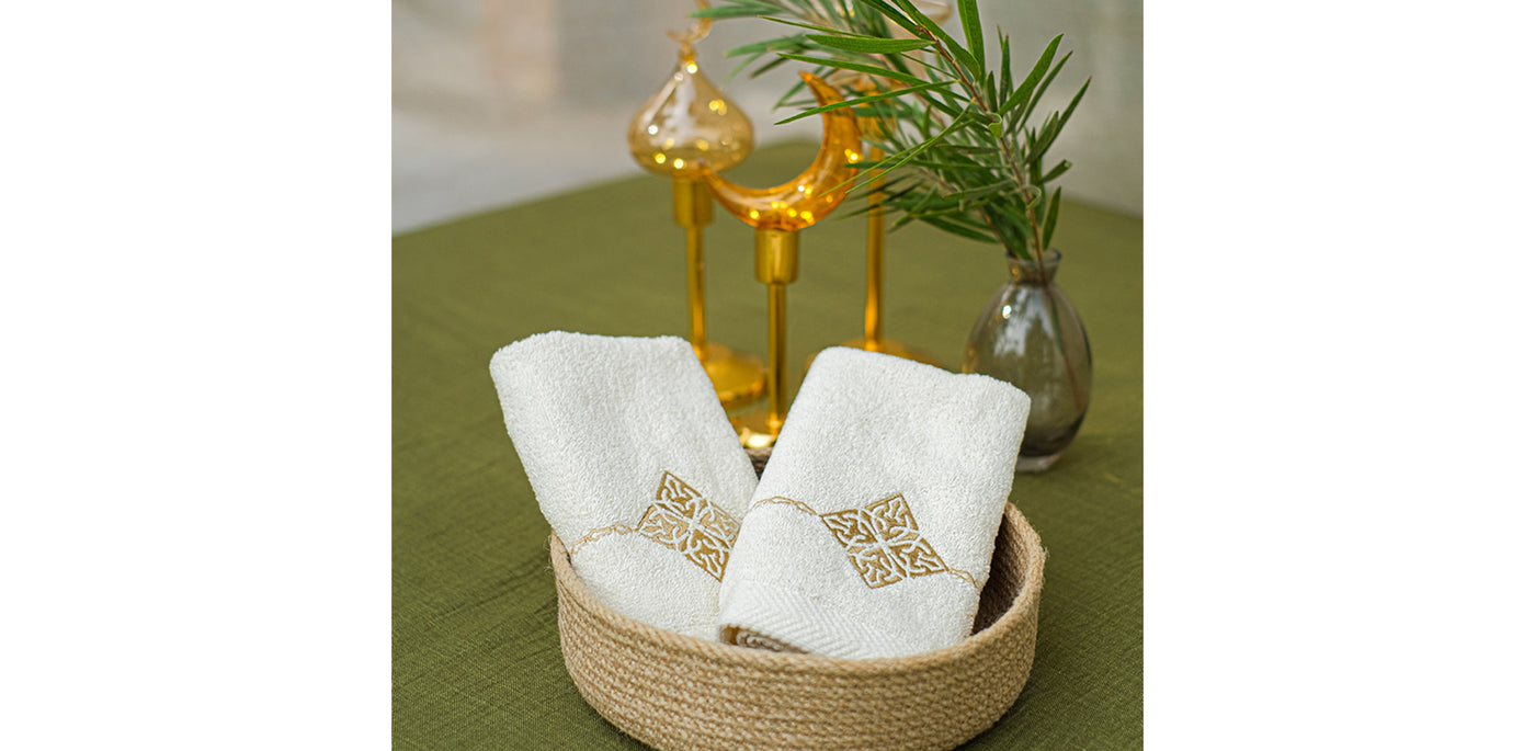 Turath Gold Guest Towels Set