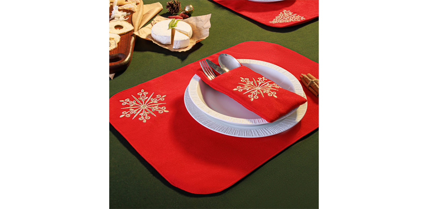 Deer, Tree, Snowflake Placemat Set