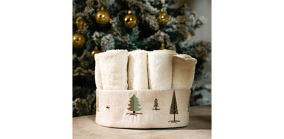 Whimsical Winter Bread/Towel Basket