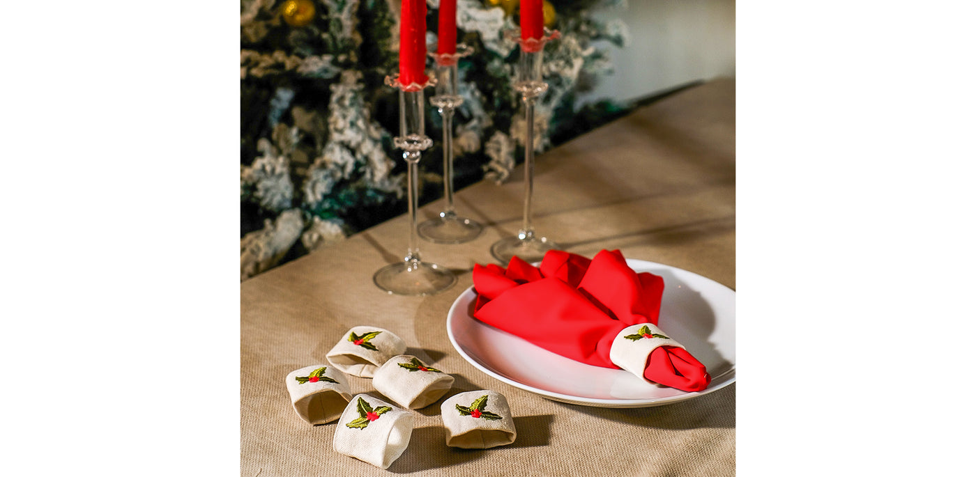 Winterberry Napkin Rings Dak Set