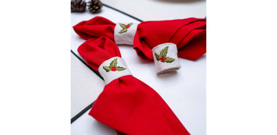 Winterberry Napkin Rings Dak Set