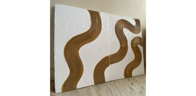 Set of Two Waves Painting