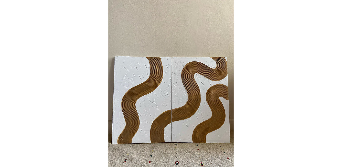 Set of Two Waves Painting