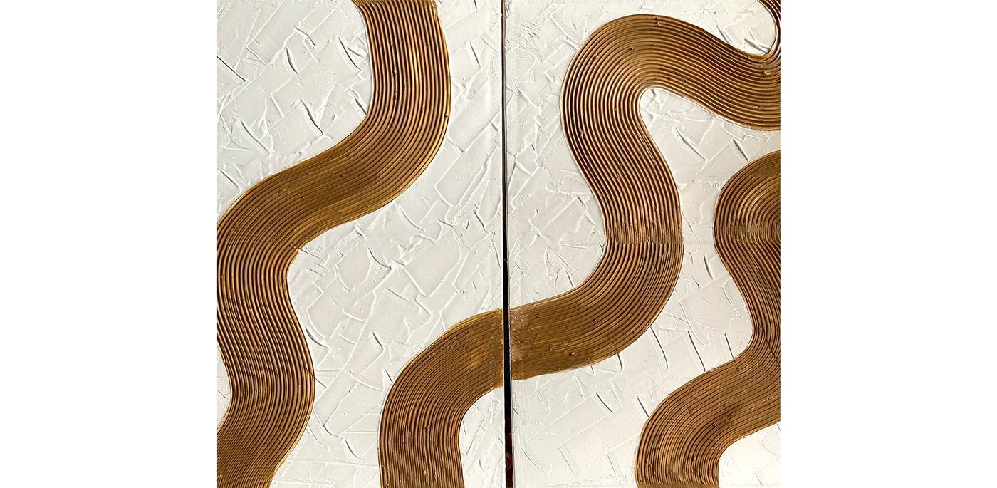 Set of Two Waves Painting
