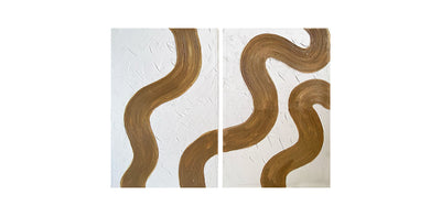 Set of Two Waves Painting