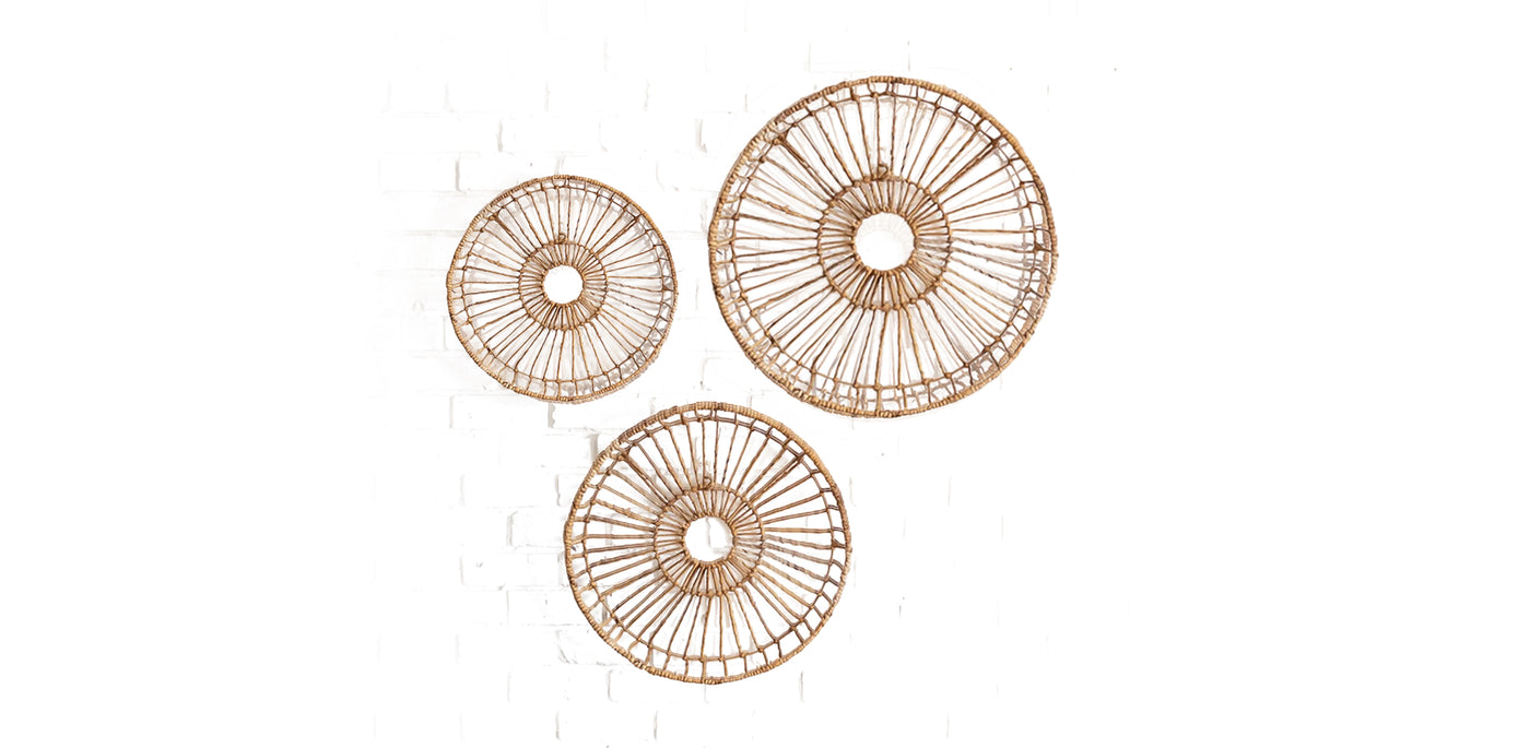 Swirl Wheel Wall Basket Set