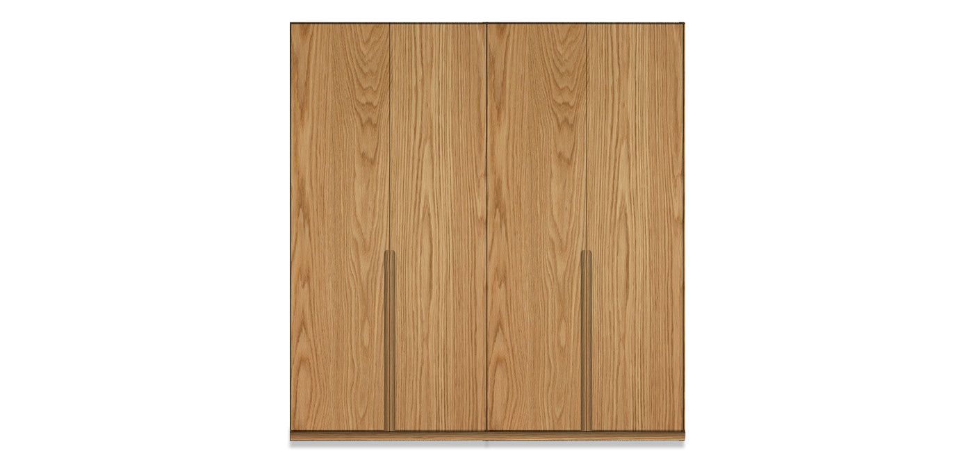 Night Due Natural Veneer Wardrobe