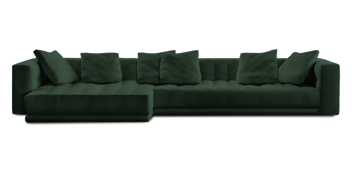 Lazy 385 Velvet L-shape Sofa