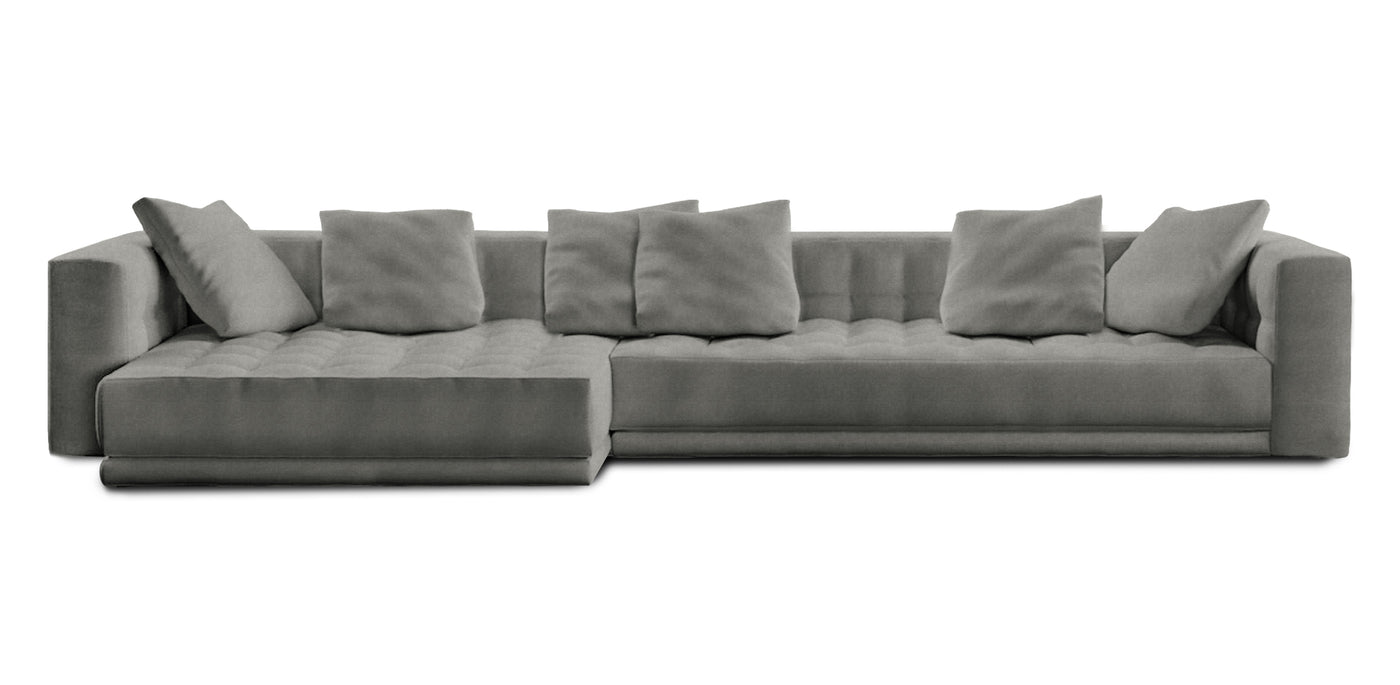 Lazy 385 Velvet L-shape Sofa