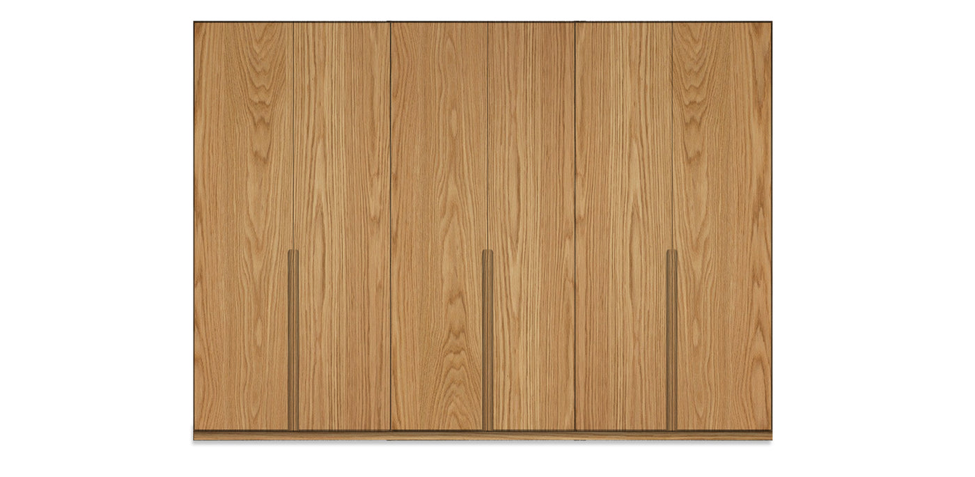 Night Triple Natural Veneer Wardrobe