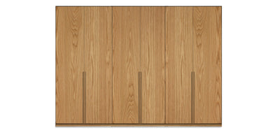 Night Triple Natural Veneer Wardrobe